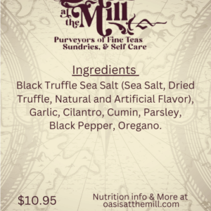 Blacktruffleseasalt Garlic Cilantro Cumin Parsley Blackpepper Oregano 1oz