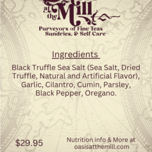 Blacktruffleseasalt Garlic Cilantro Cumin Parsley Blackpepper Oregano 4oz