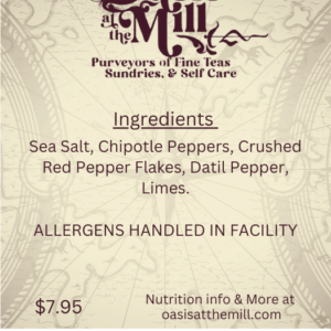 Seasalt Chipotle Peppers Crushedredpepperflakes Datilpepper Limes1.5oz