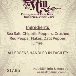 Seasalt Chipotlepeppers Crushedredpepperflakes Datilpepper Limes 4.5oz